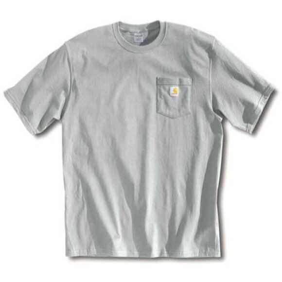 Carhartt Men's K87 Workwear Pocket Crewneck Cotton T-Shirt Sz. XL Gray - Picture 2 of 6
